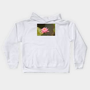 Pink water lily Kids Hoodie